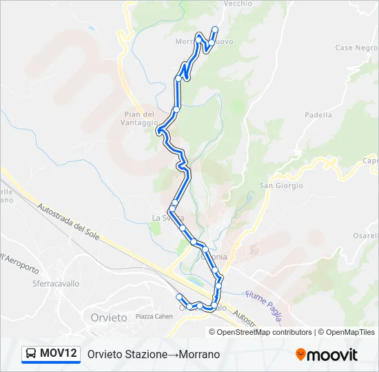 MOV12 Bus Line Map