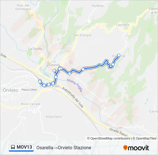 MOV13 Bus Line Map