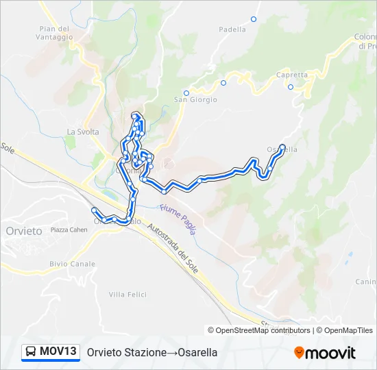 MOV13 Bus Line Map