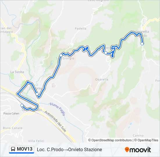 MOV13 Bus Line Map