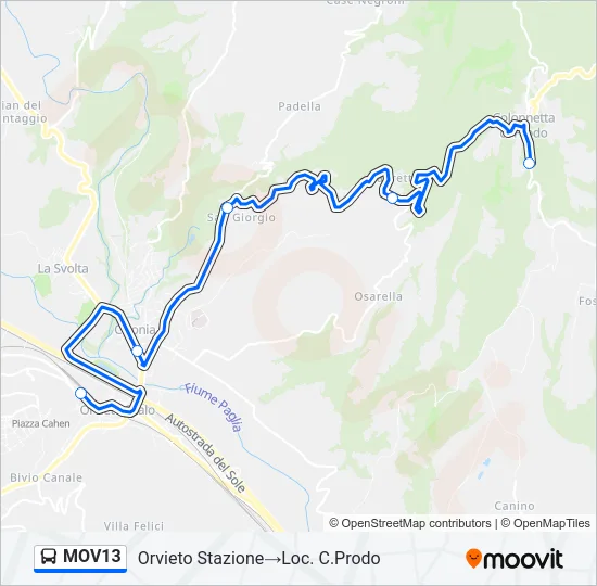MOV13 Bus Line Map