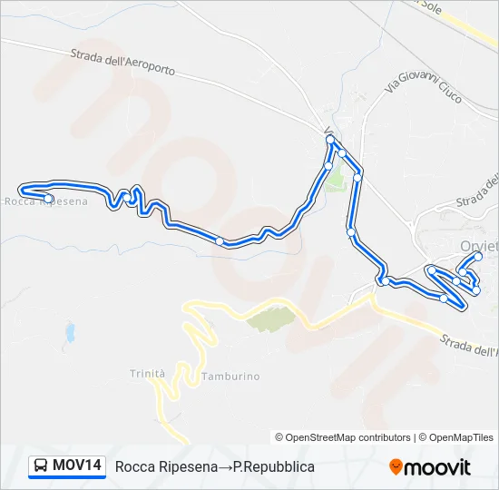MOV14 Bus Line Map
