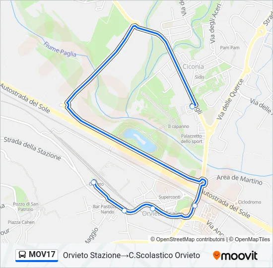 MOV17 Bus Line Map
