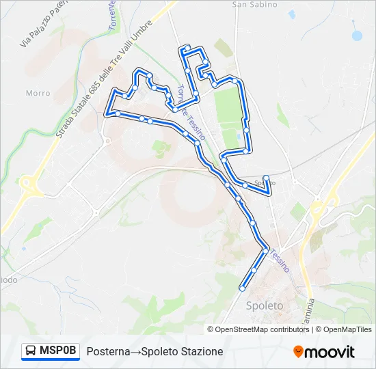 MSP0B Bus Line Map
