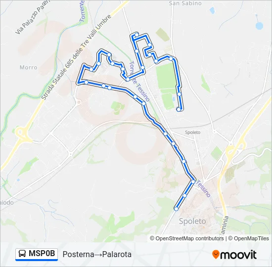 MSP0B Bus Line Map