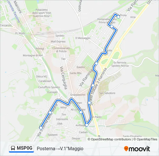 MSP0G Bus Line Map