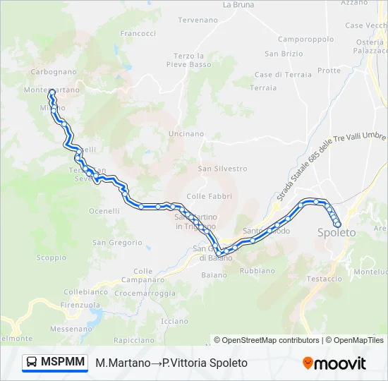 MSPMM Bus Line Map