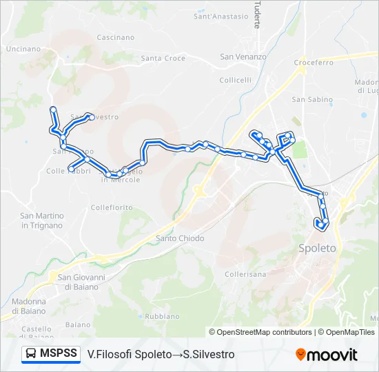 Percorso linea bus MSPSS