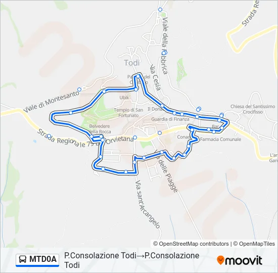 MTD0A Bus Line Map