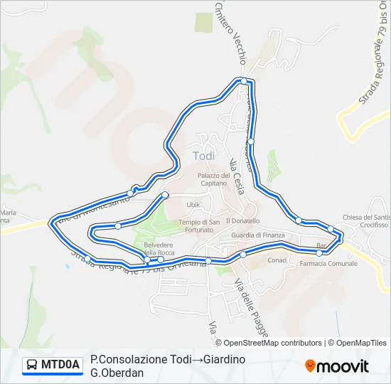 MTD0A Bus Line Map