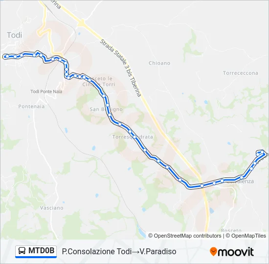 MTD0B Bus Line Map