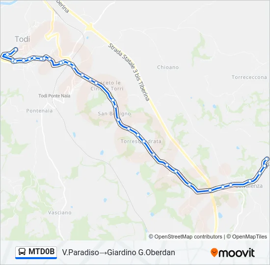 MTD0B Bus Line Map