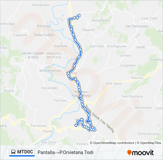 MTD0C Bus Line Map