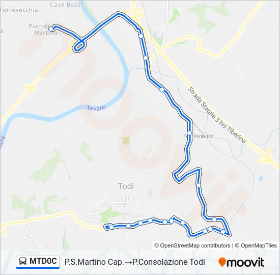 MTD0C Bus Line Map