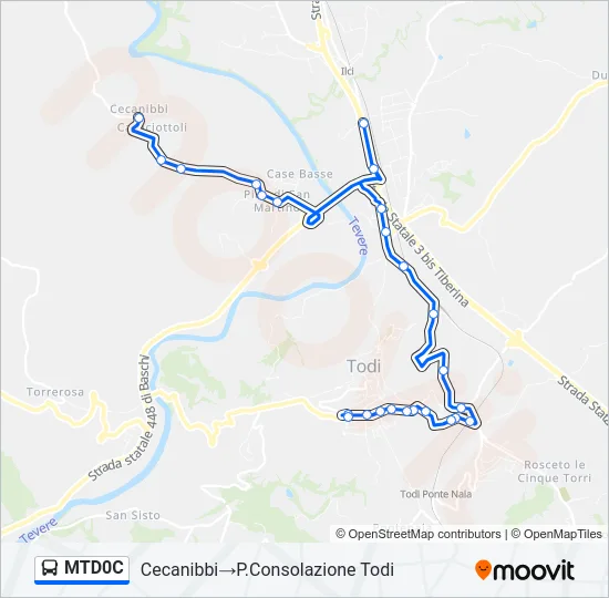 MTD0C Bus Line Map