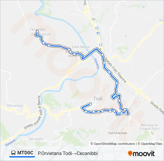MTD0C Bus Line Map