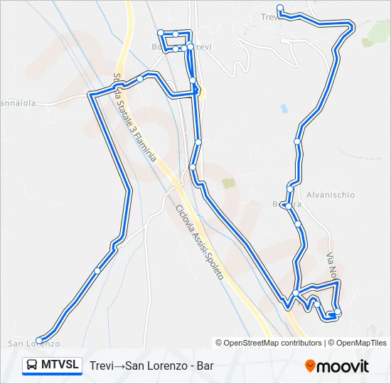 MTVSL Bus Line Map