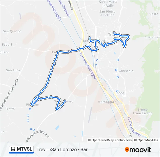 MTVSL Bus Line Map