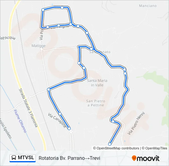 MTVSL Bus Line Map