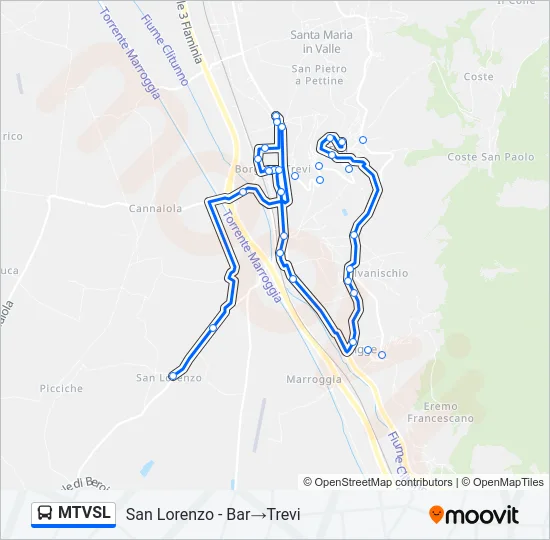 MTVSL Bus Line Map