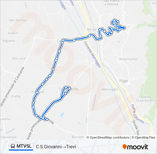 MTVSL Bus Line Map