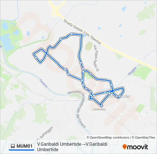 MUM01 Bus Line Map