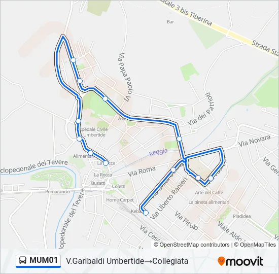 MUM01 Bus Line Map