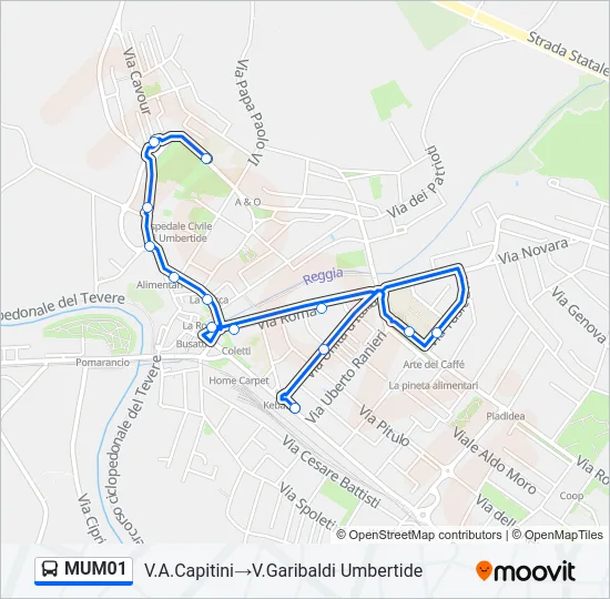 MUM01 Bus Line Map