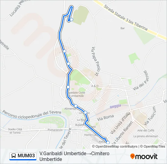 MUM03 Bus Line Map