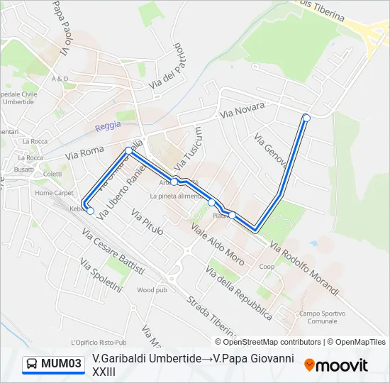 MUM03 Bus Line Map