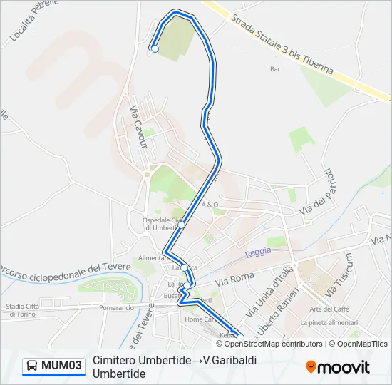 MUM03 Bus Line Map