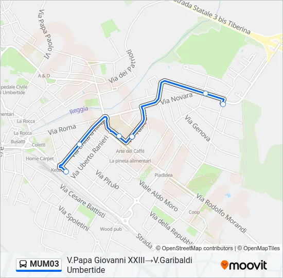 MUM03 Bus Line Map