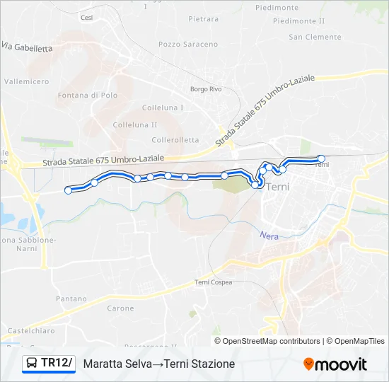 TR12/ Bus Line Map