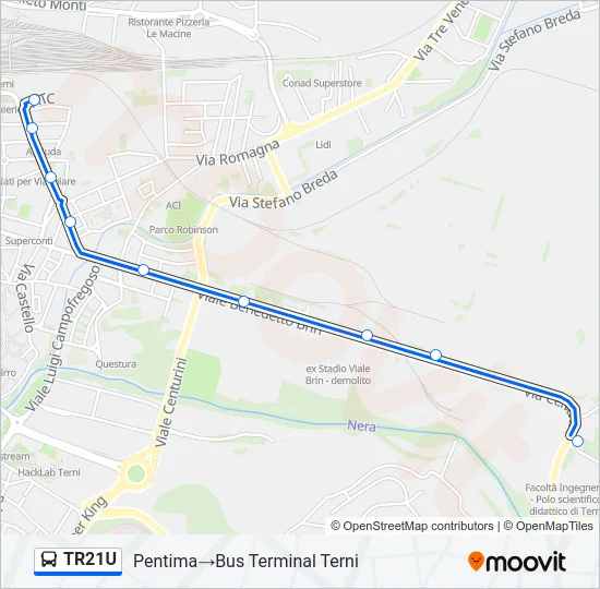 TR21U Bus Line Map