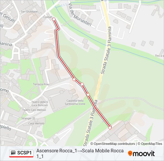 SCSP1 funicular Line Map