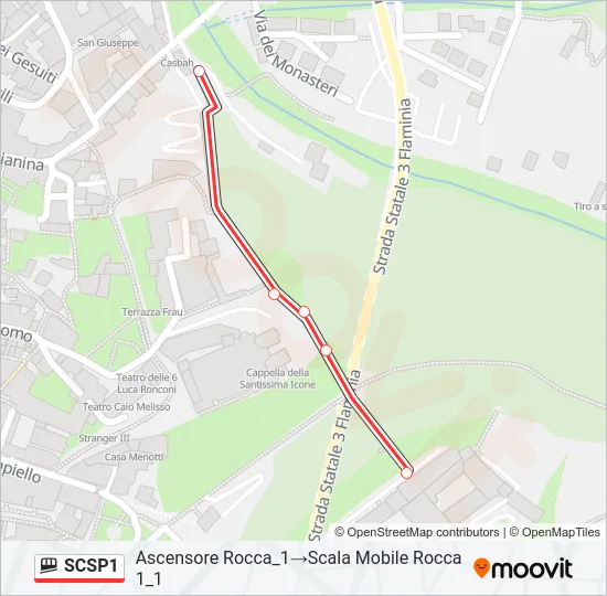SCSP1 Funicular Line Map