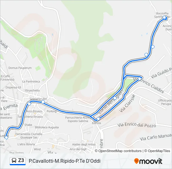 Z3 Bus Line Map