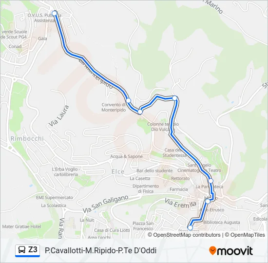 Z3 Bus Line Map