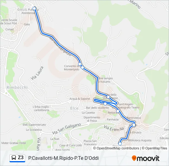 Z3 Bus Line Map