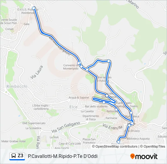 Z3 Bus Line Map