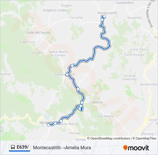 E639/ bus Line Map