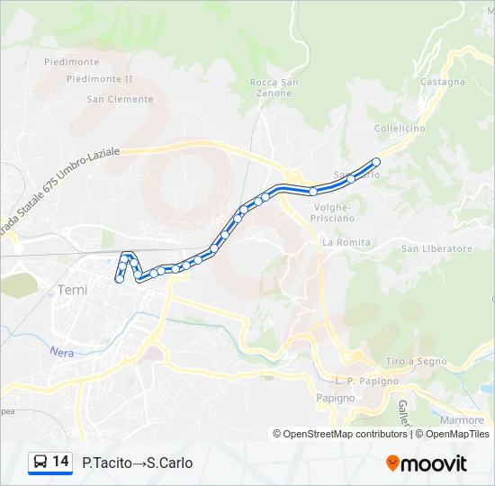 14 Bus Line Map