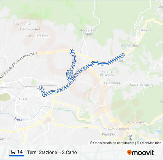 14 Bus Line Map
