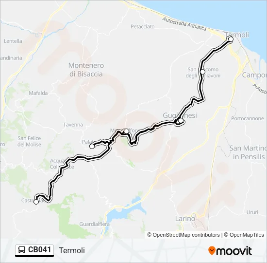 CB041 Bus Line Map
