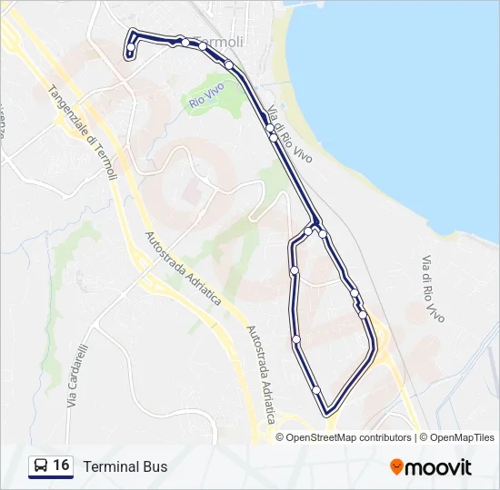 16 Bus Line Map