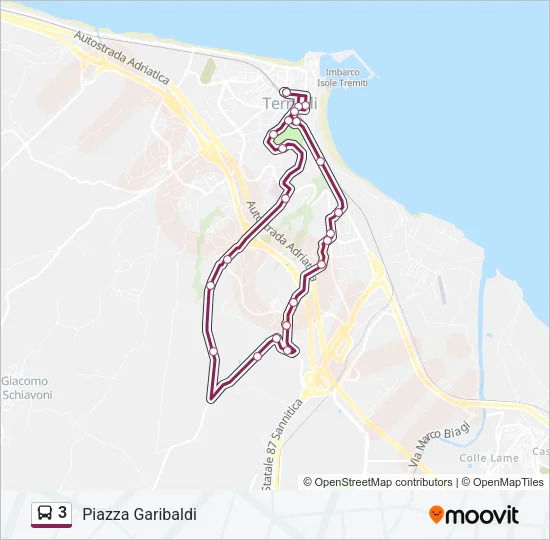 3 Bus Line Map