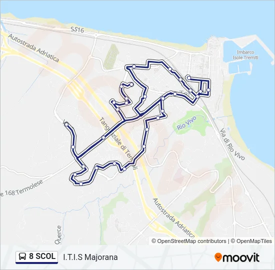 8 SCOL Bus Line Map