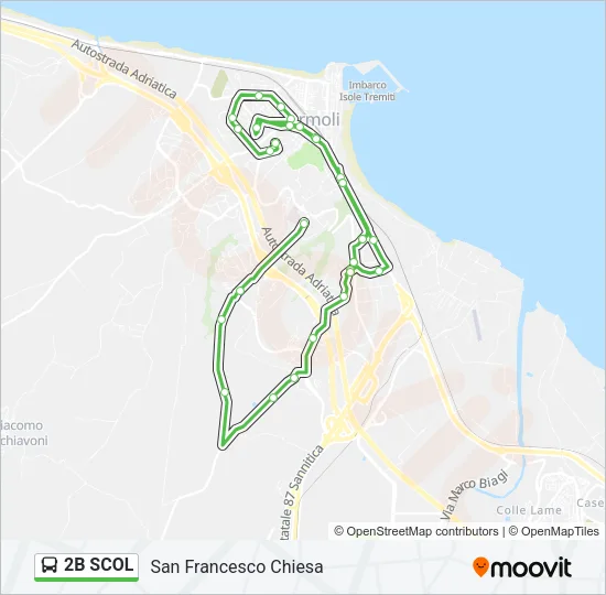 2B SCOL Bus Line Map