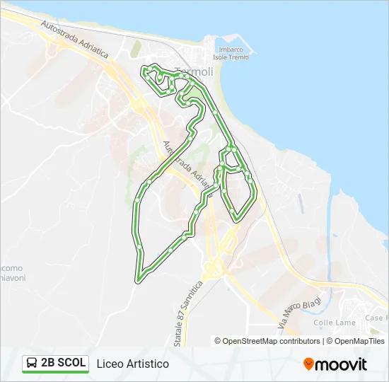 2B SCOL Bus Line Map