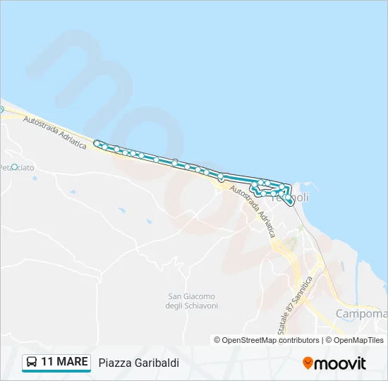 11 MARE Bus Line Map